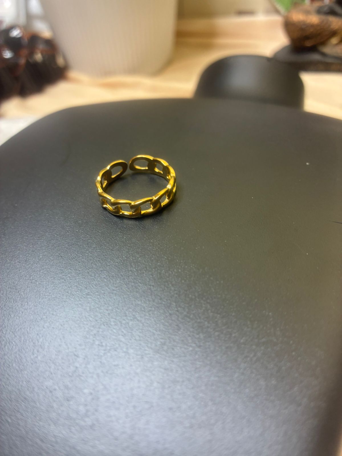 Pvd Coated 18K Real Gold Plated Geometric stainless steel Moder style waterproof Non tarnish open rings