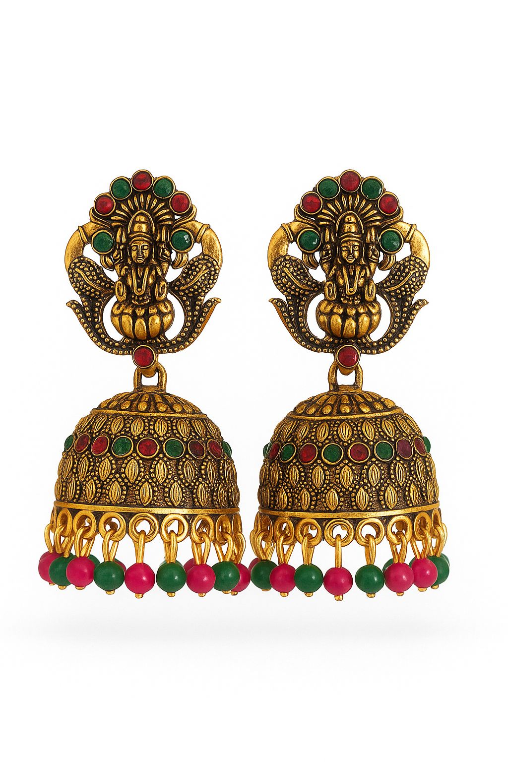 Lakshmi Motif Traditional Temple Jhumka/Jimmikki|Traditional category