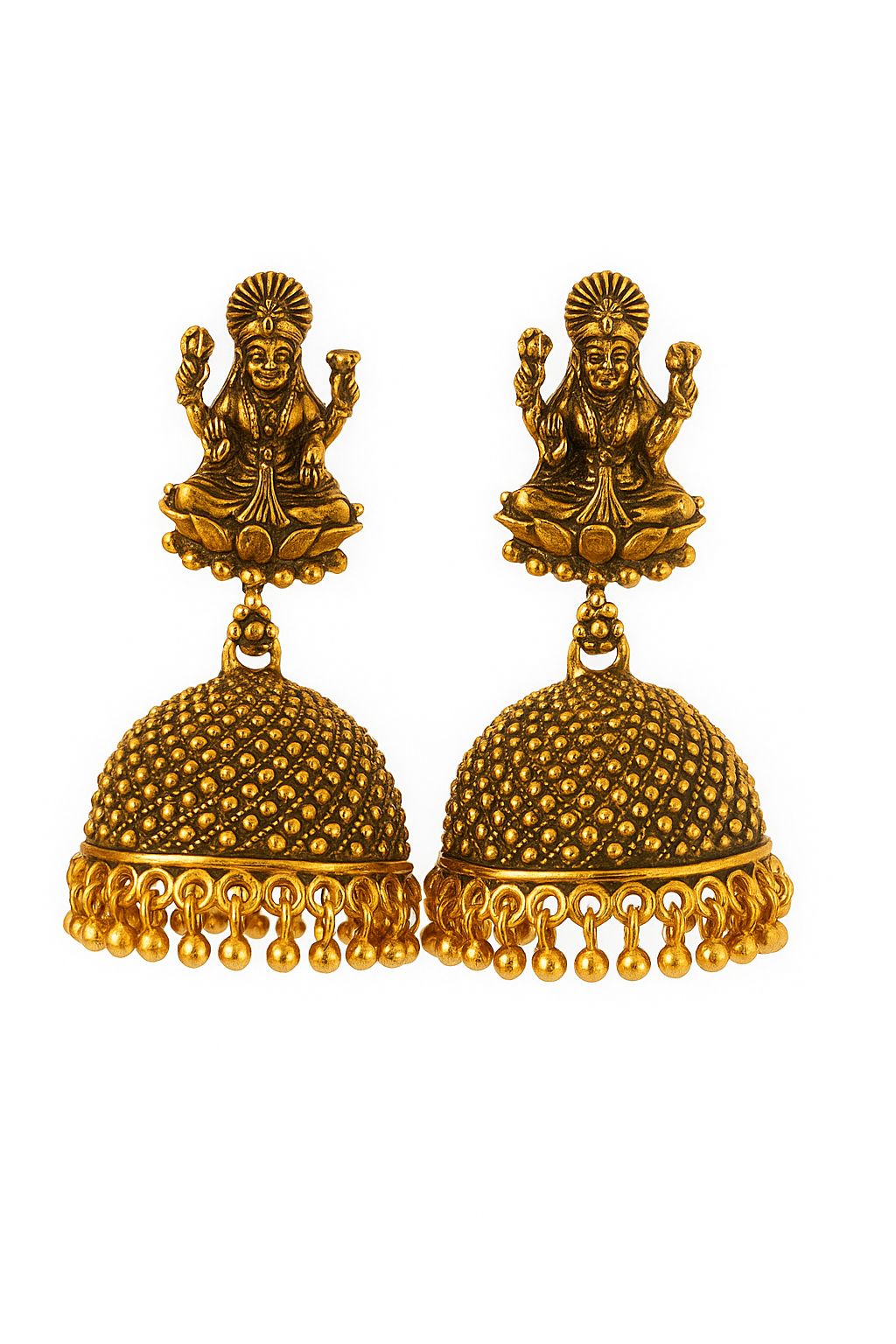 New Arrival|Saraswati Motif Temple jJewellery Jhumkka/Jimmikki|Premium Quality