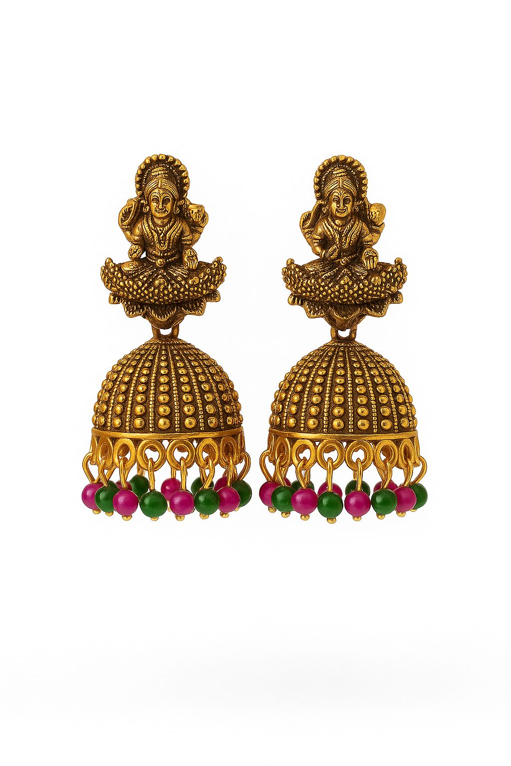 New Arrival| saraswathi kammal with beautiful stone work jimmikki/jhumka|Temple Jewellery