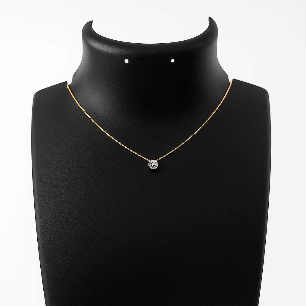 New Gen stainless steel anti tarnish neck chain|simple diamond Pendant