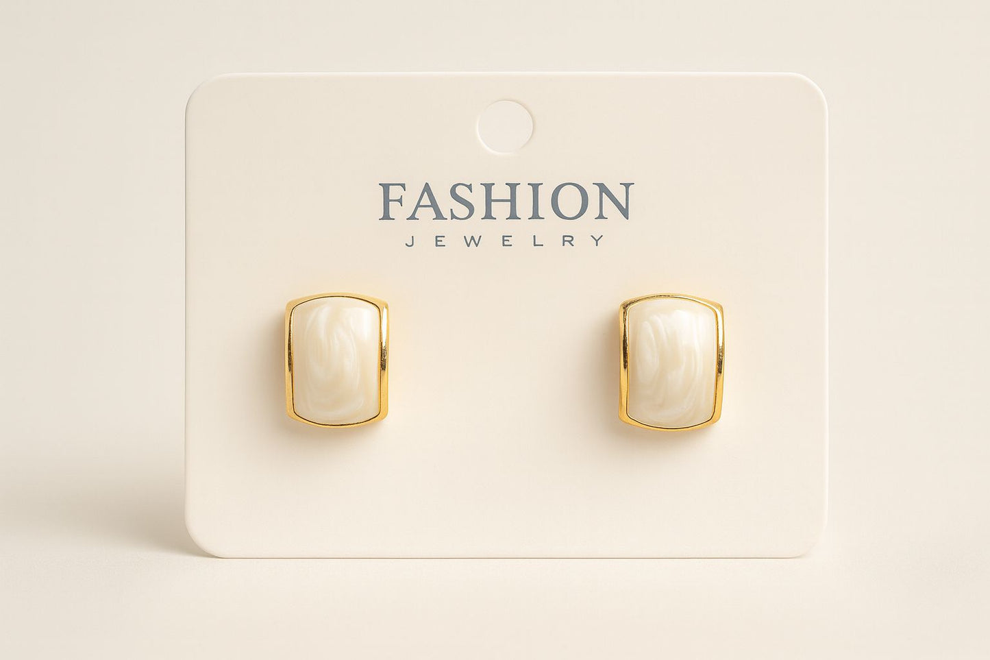 White pearl stone daily wear stud ear rings