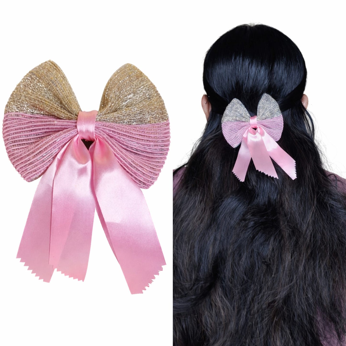 Glitter hair accessories with alligator claws