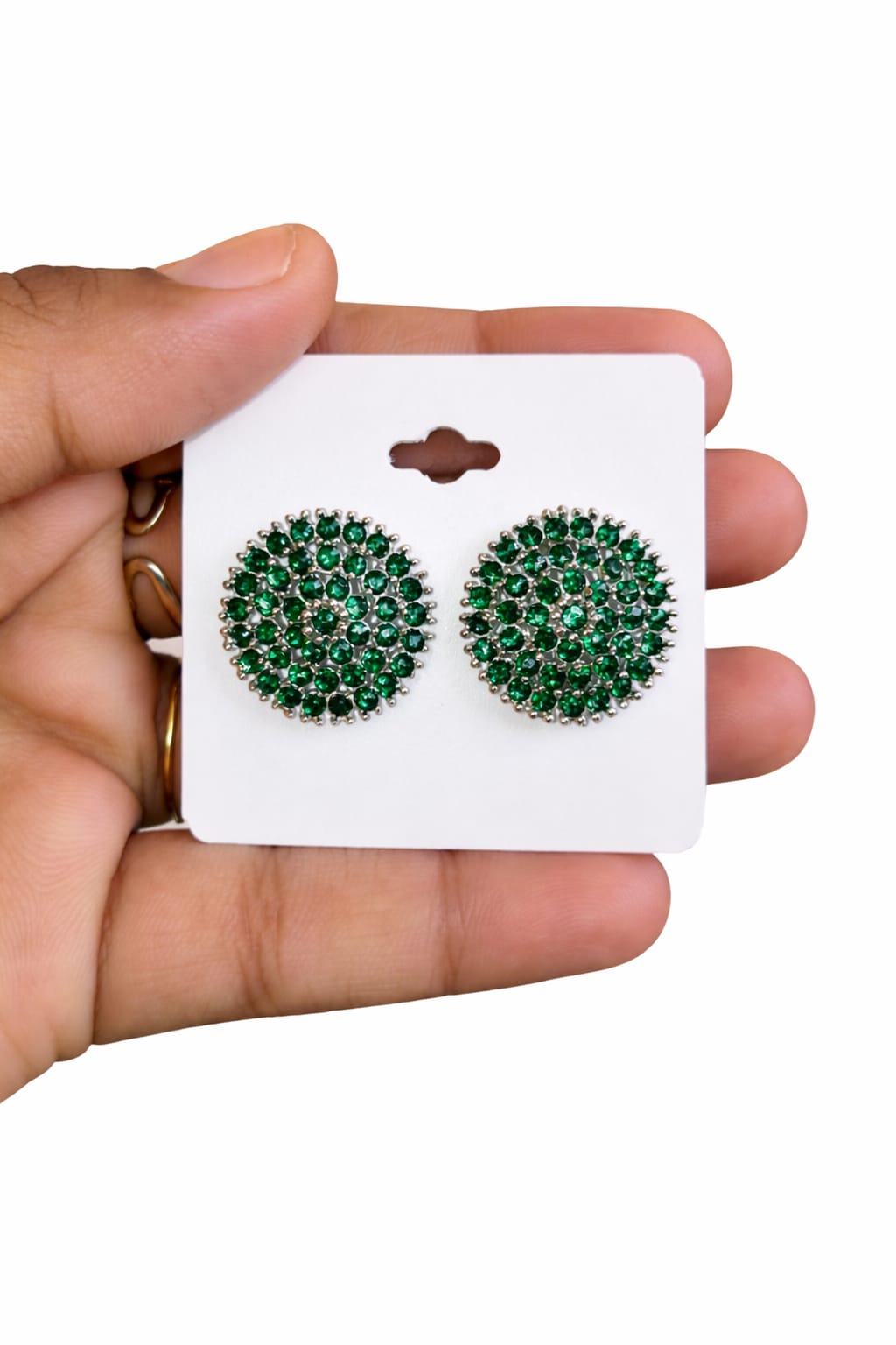 Big size stone stud for women