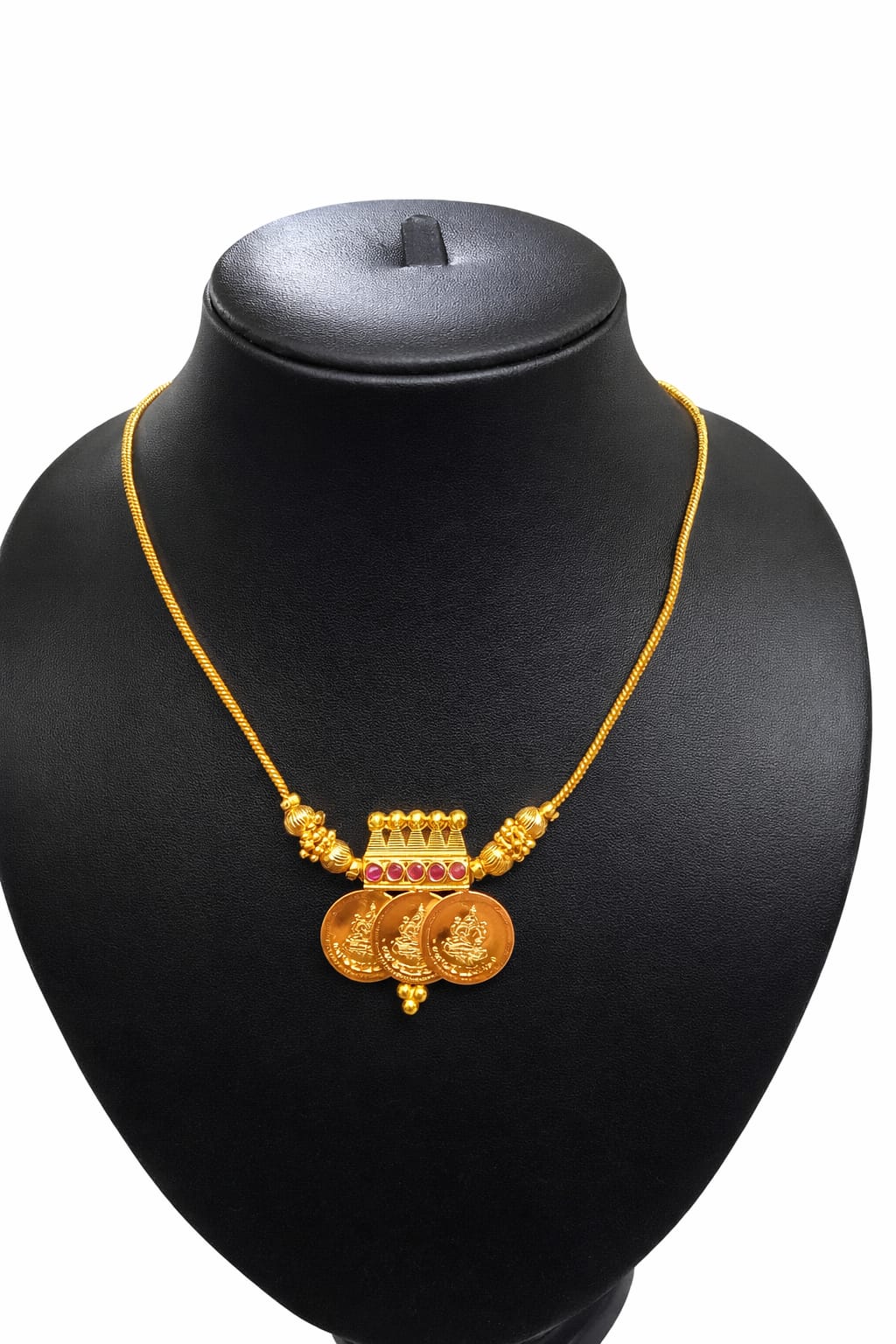 Gold covering kash pendent with simple adjustable chain