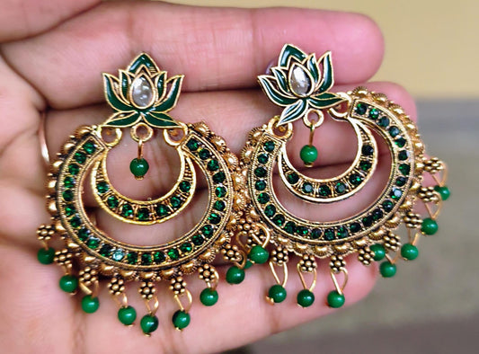 Lotus with moon designed earnings