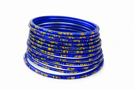 Glitter designed glass bangles