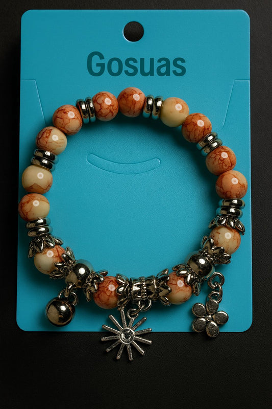 NEW STOCK| Beautiful Bracelet with coloured beads/evileye and hangings