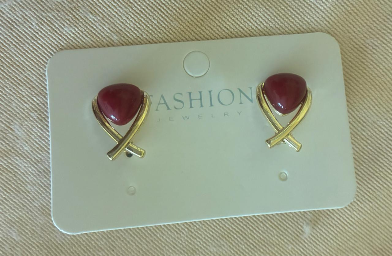 Daily Wear simple earrings|Korean style|Pookie-new Gen|Cherry Red