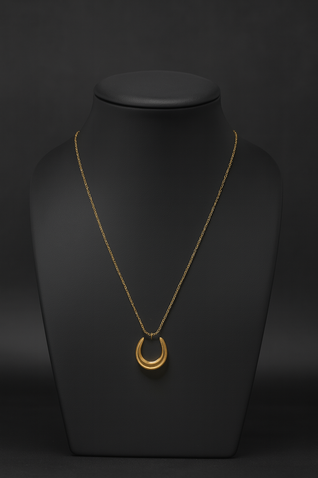 New Stock|U shaped gold anti tarnish stainless steel necklace
