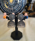 Fully black metal finishing Jhumka/Jimmikki