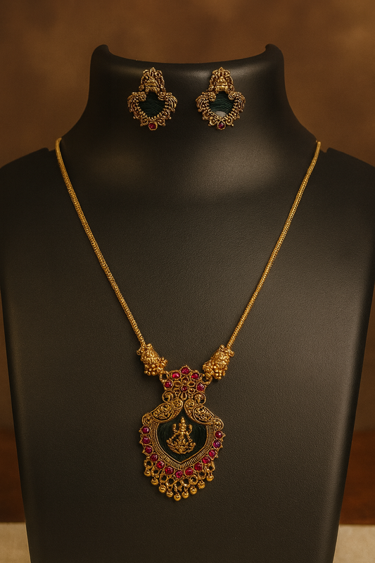 Pure Antique premium quality neck piece with earrings|Antique