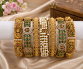 Exquisite Indian Bridal Gold Bangle Set for Weddings