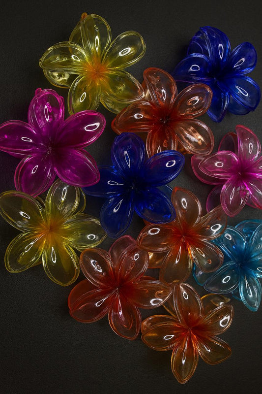 NEW STOCK!!! CHEMPAKA Flower style Hair clips Multi Coloured