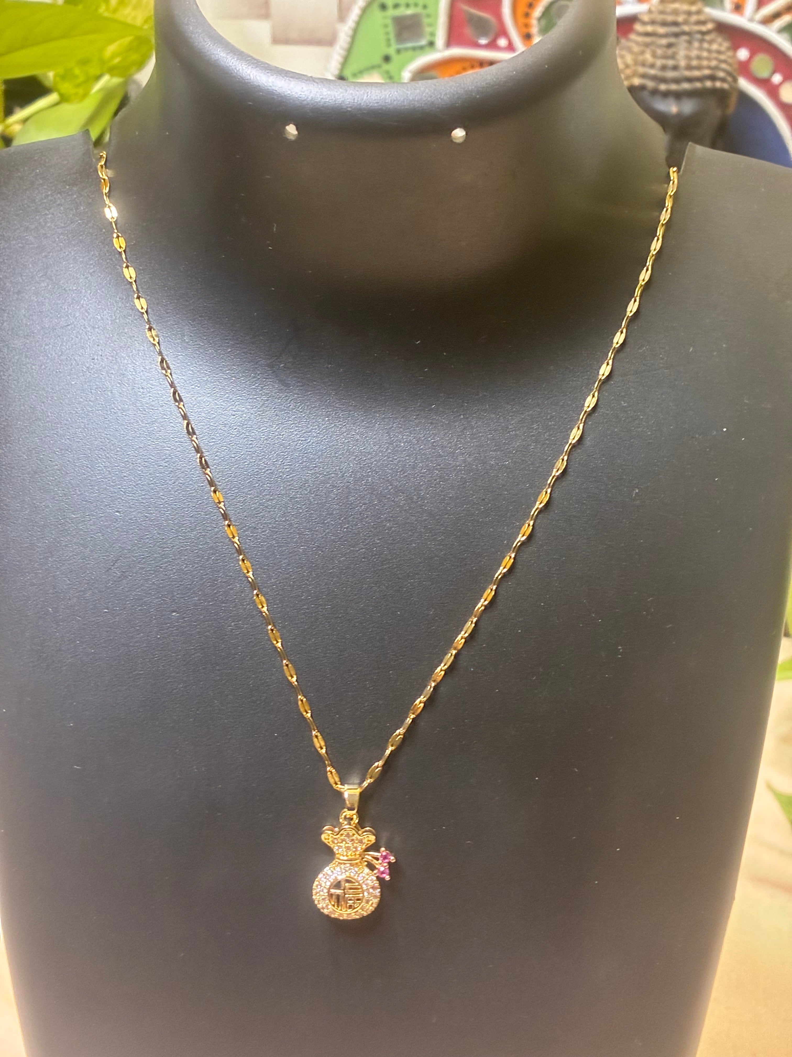 New Stock! Symbol of full of blessing Necklace Anti tarnish|Golden plated|