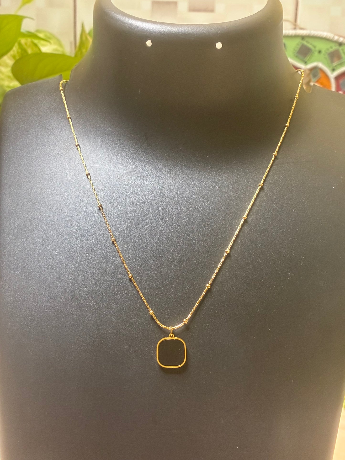 New stock! Square panther gold necklace