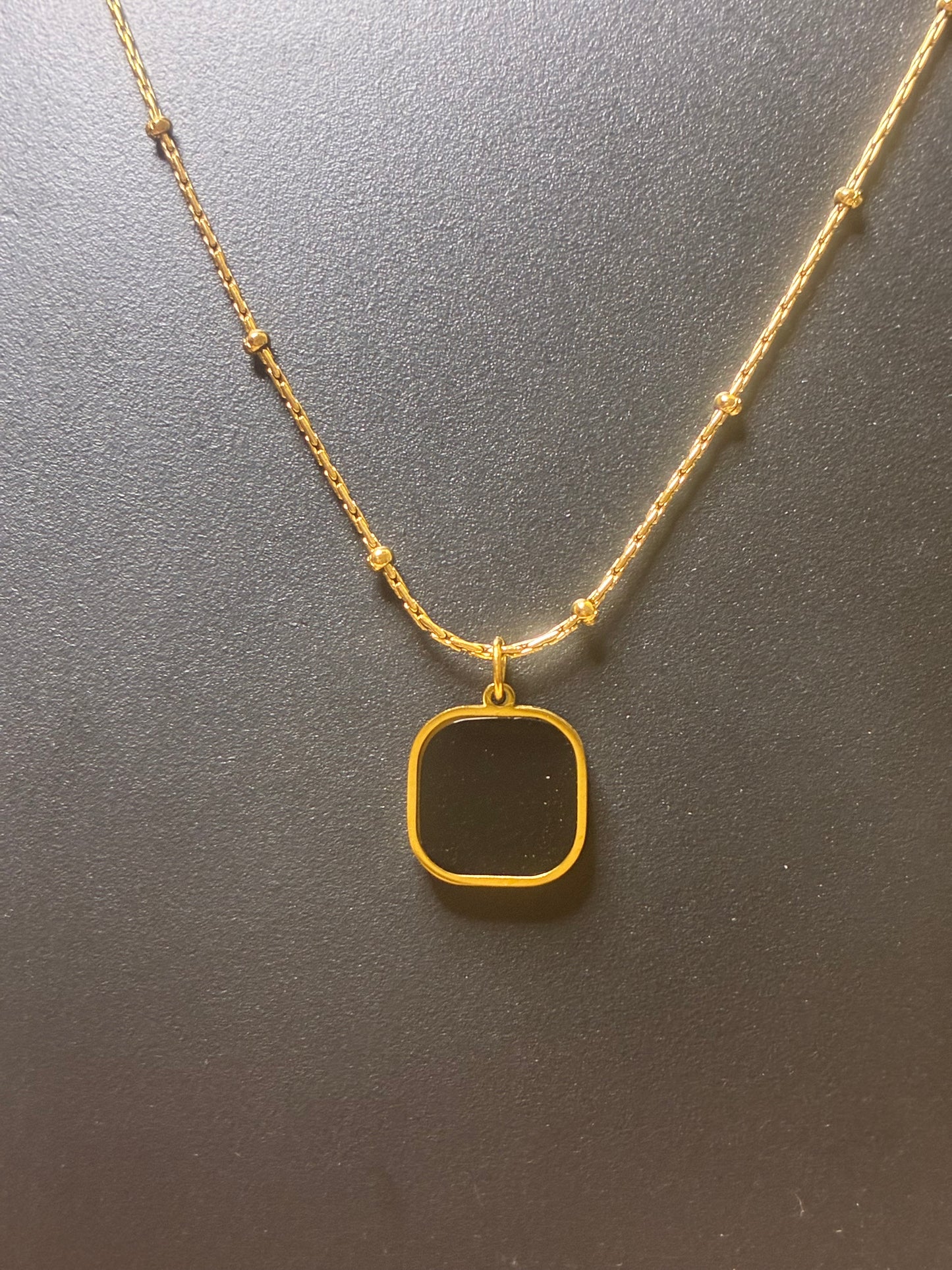 New stock! Square panther gold necklace