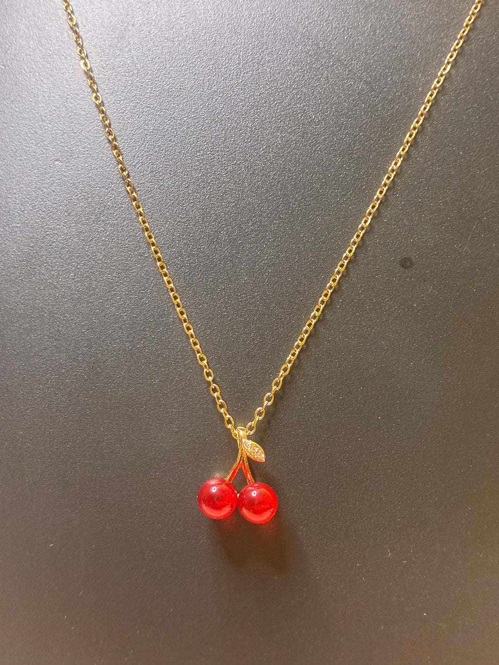 New Stock!Exquisite and versatile small cherry Necklace