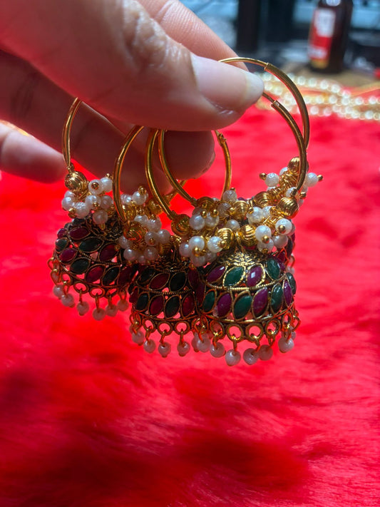 NEW ARRIVAL FESTIVE SEASON Tradition multi colour Jhumka/Jimmikki