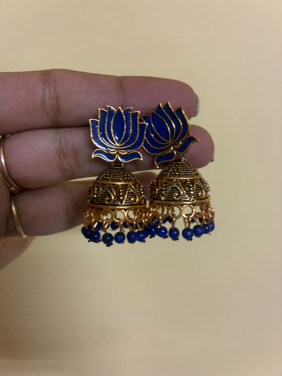 NEW STOCK!!Evergreen Lotus Jhumka/Jimmikki in different shades