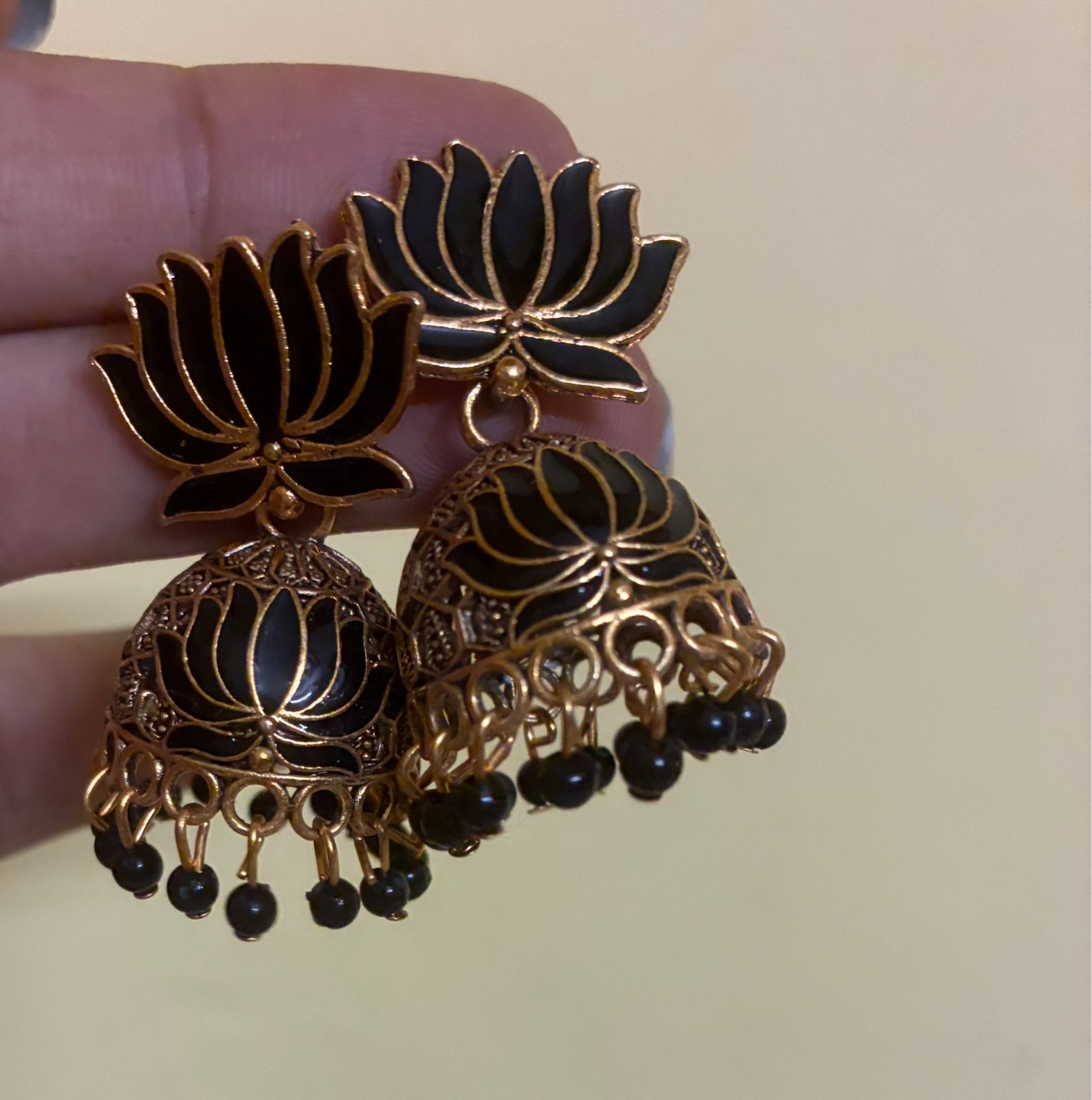 NEW STOCK!!Evergreen Lotus Jhumka/Jimmikki in different shades