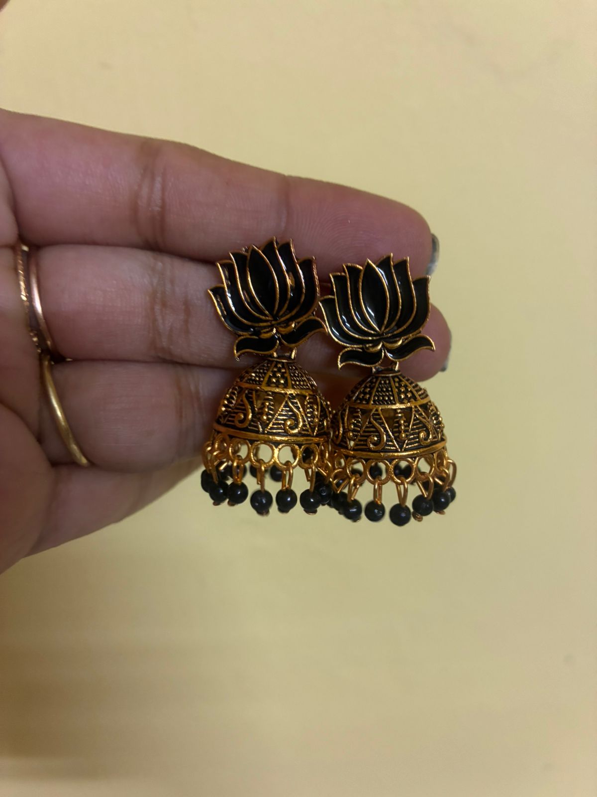NEW STOCK!!Evergreen Lotus Jhumka/Jimmikki in different shades