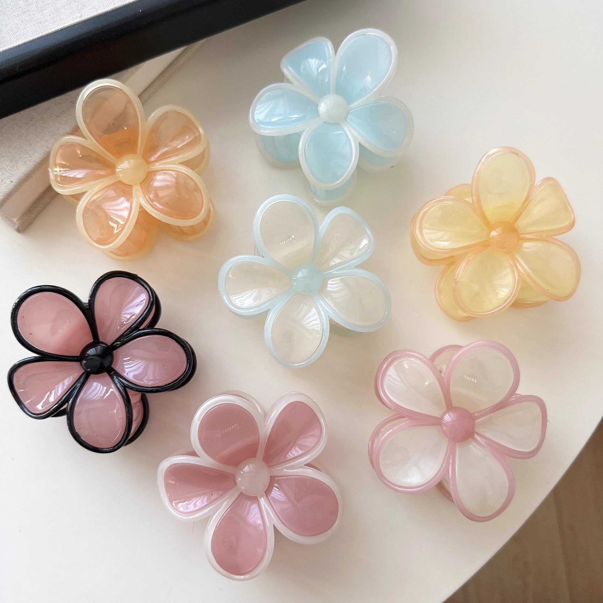 NEW STOCK!! Multi Colour FLOWER Hair Clips packet of 1
