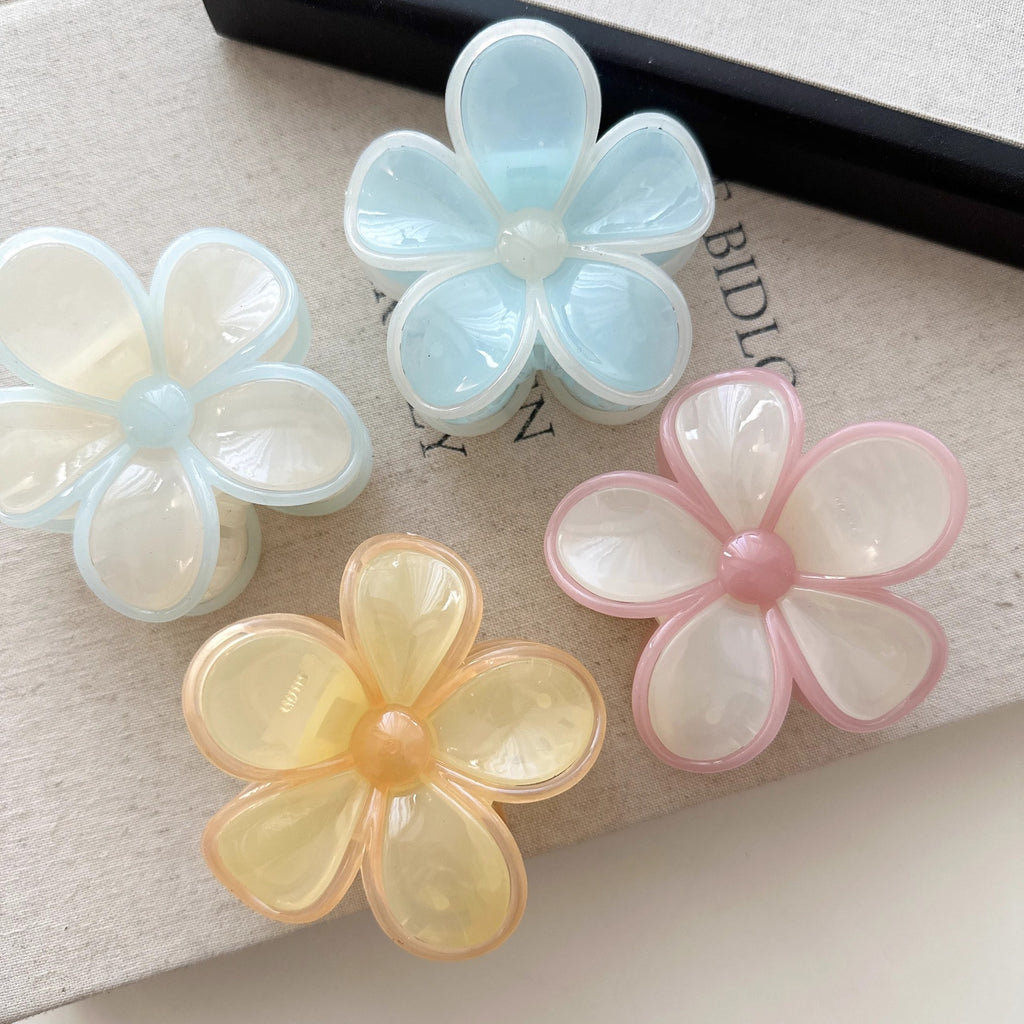 NEW STOCK!! Multi Colour FLOWER Hair Clips packet of 1