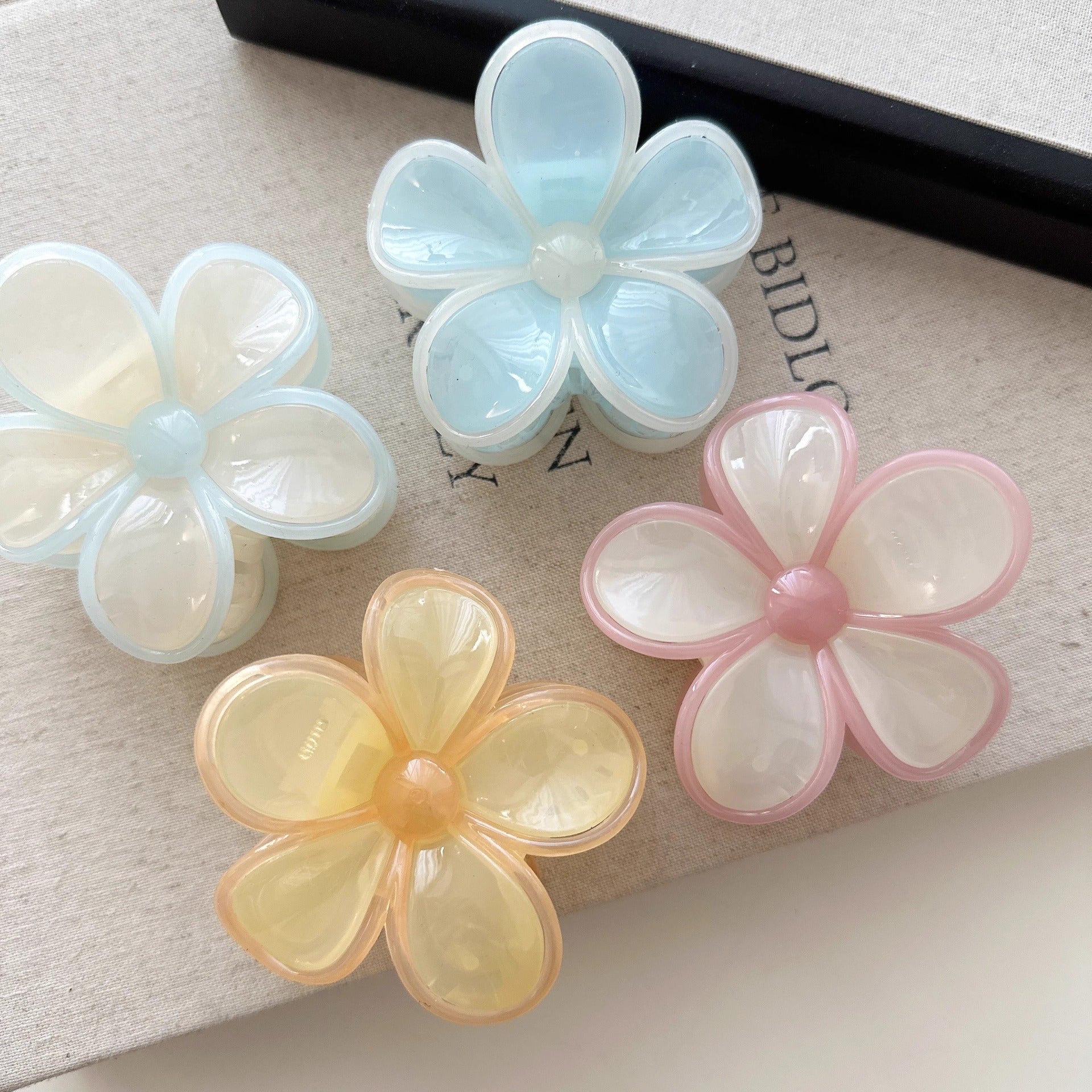 NEW STOCK!! Multi Colour FLOWER Hair Clips packet of 1