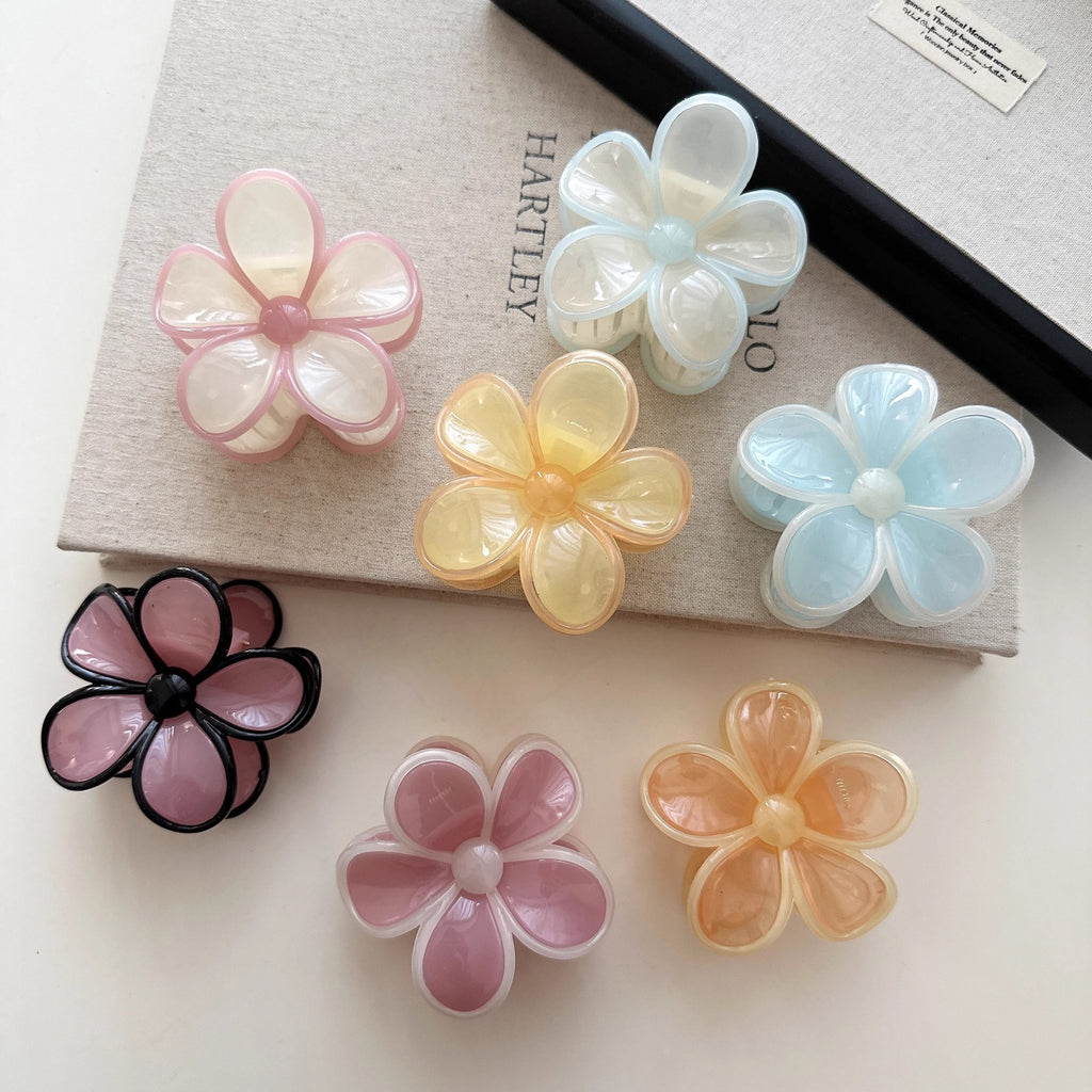 NEW STOCK!! Multi Colour FLOWER Hair Clips packet of 1