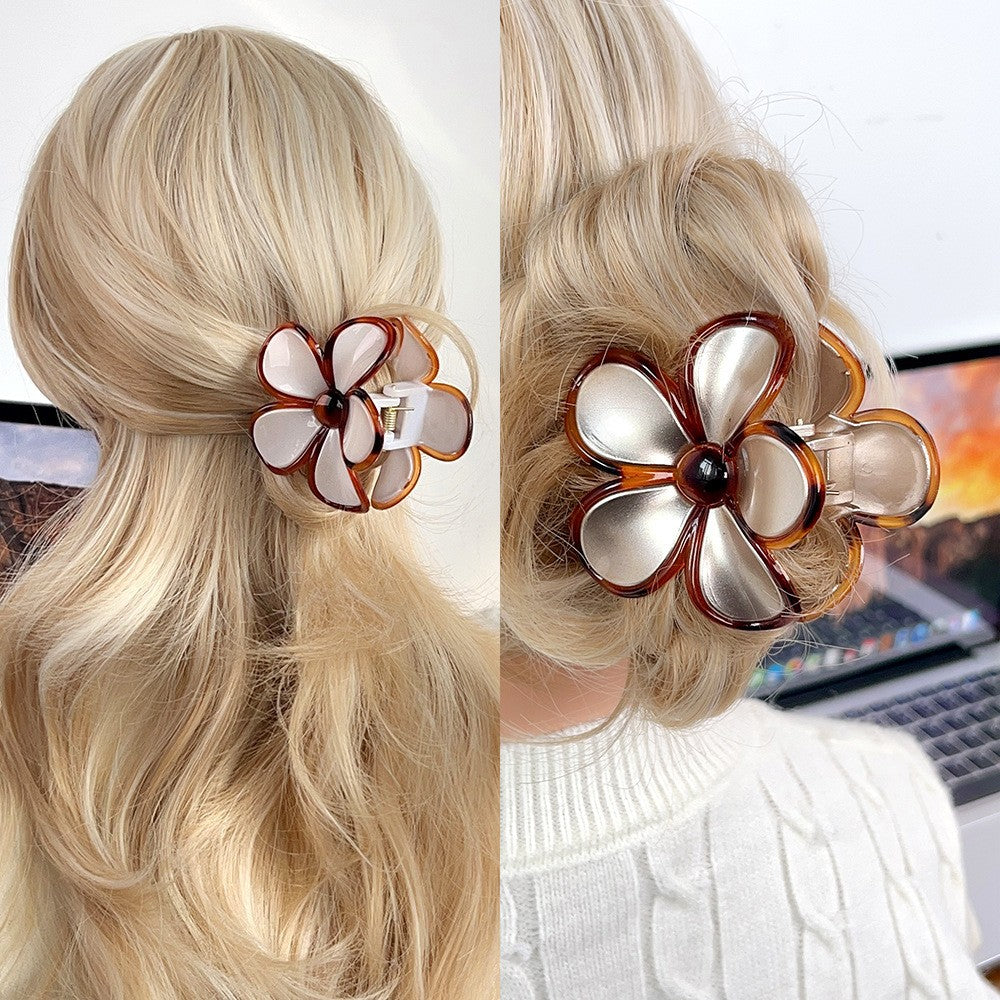 NEW STOCK!! Multi Colour FLOWER Hair Clips packet of 5