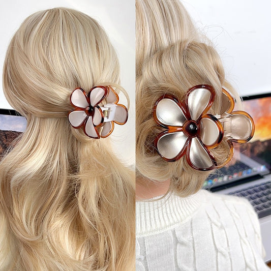 NEW STOCK!! Multi Colour FLOWER Hair Clips packet of 5