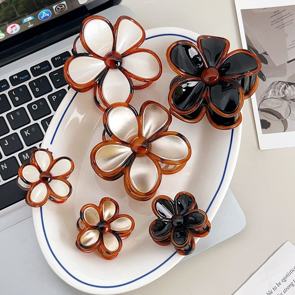 NEW STOCK!! Multi Colour FLOWER Hair Clips packet of 5