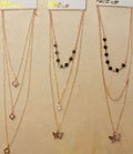 New GEN KOREAN UNISEX three layered rose gold neck chain with love symbol