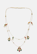 INVISIBLE women neck chain with multi colour pendant