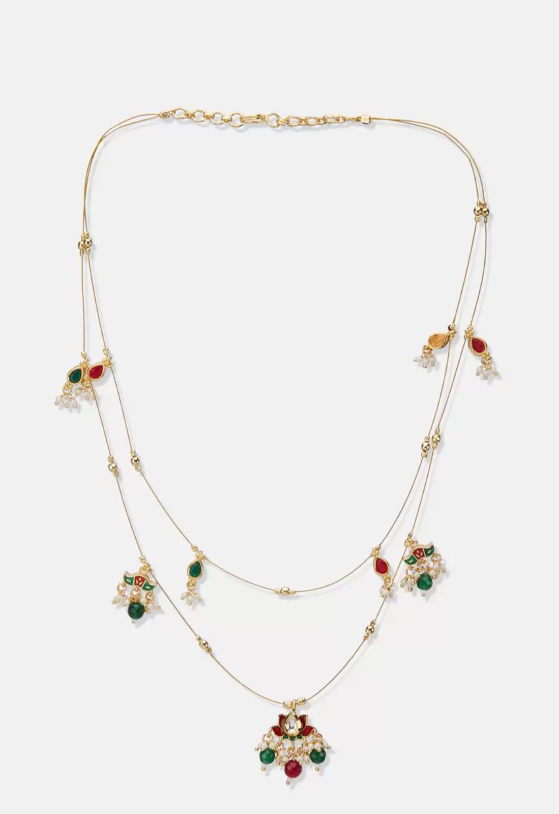 INVISIBLE women neck chain with multi colour pendant