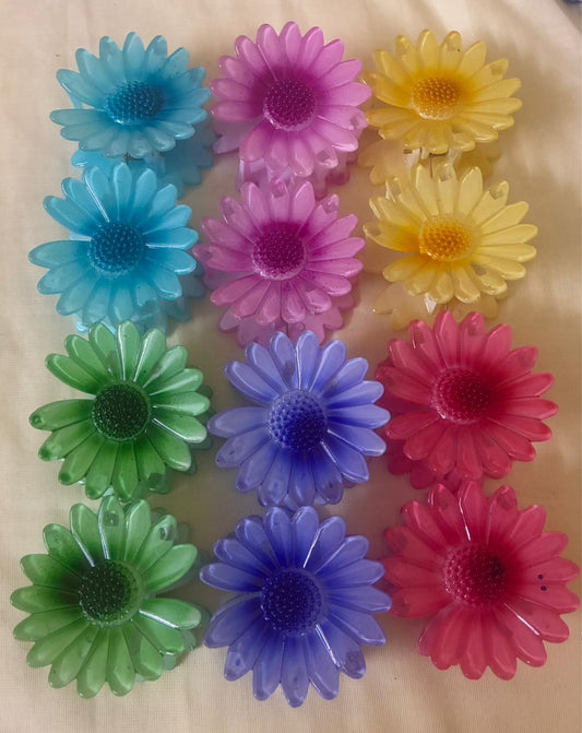 Sunflower Clips|Single colour with glass finishing