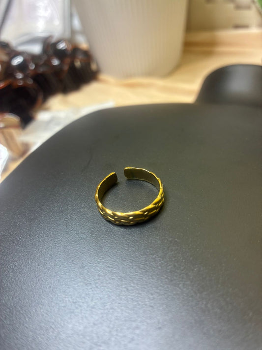 Pvd Coated 18K Real Gold Plated Geometric stainless steel Moder style waterproof Non tarnish open rings