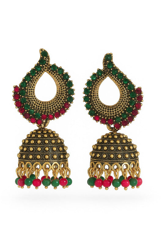 New Arrival|Peacock Motif tradition temple jewellery Jimmikki/Jhumka