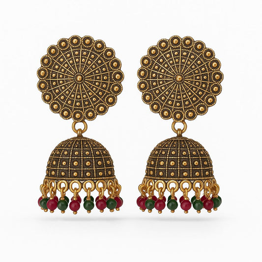 New Arrival|Sun Chankara Motif Jimmikki/Jhumka|Temple Jewellery Catogory