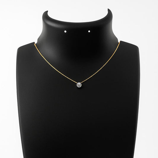 New Gen stainless steel anti tarnish neck chain|simple diamond Pendant