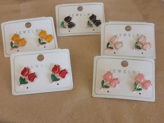 Rose flower daily wear earrings|School/college/office wear