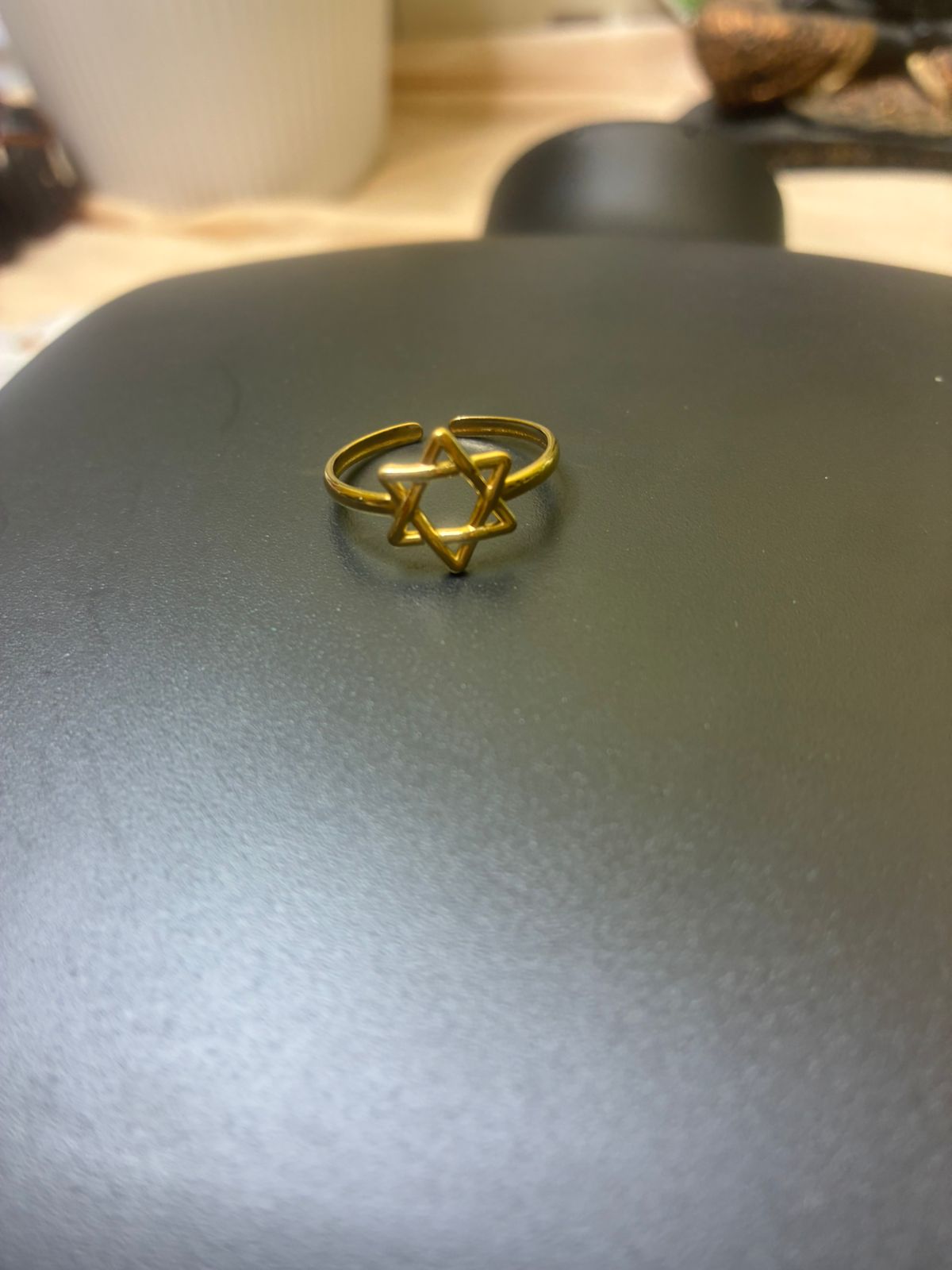Pvd Coated 18K Real Gold Plated Geometric stainless steel Moder style waterproof Non tarnish open rings