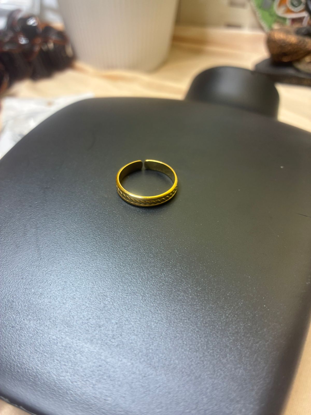 Pvd Coated 18K Real Gold Plated Geometric stainless steel Moder style waterproof Non tarnish open rings