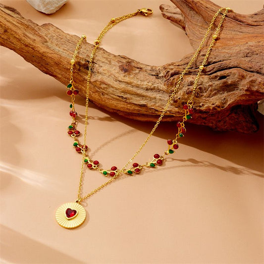 Anti tarnish New Gen Korean Multi layered neck chain |Love motifs