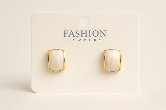 White pearl stone daily wear stud ear rings