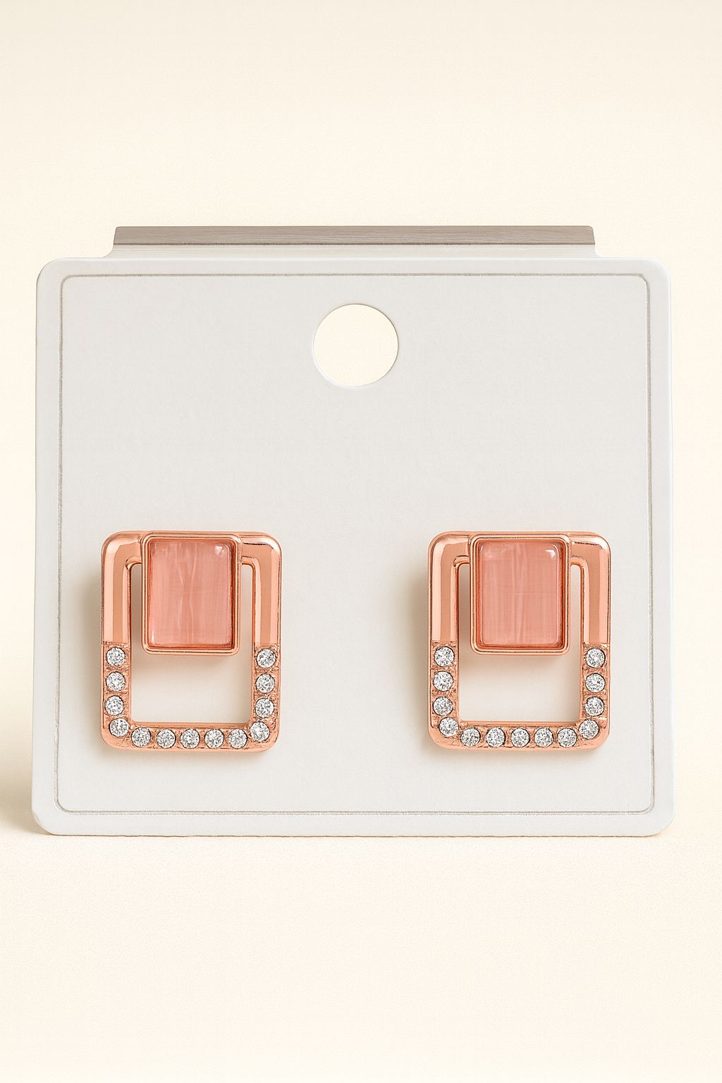 Daily Wear simple earrings|Korean style|Pookie-new Gen|beige shade square