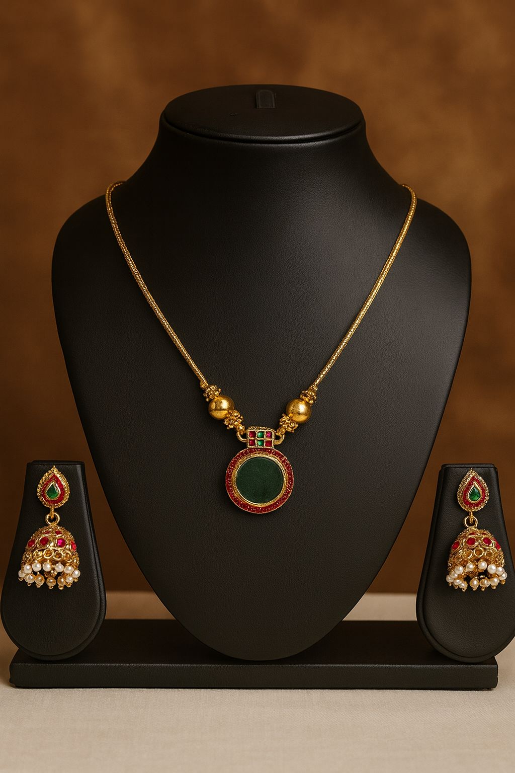 premium quality antique simple and unique locket with chain with jimukha