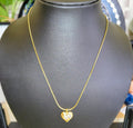 simple stainless-steel chain with love locket