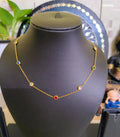 simple and elegant chain with frequent multi colored stones